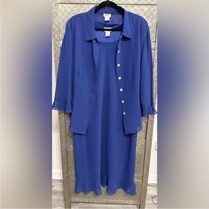 J.BS LTD Beautiful Sleeveless Dress With Matching Sheer Cover Up